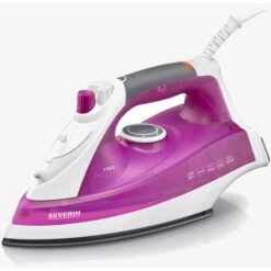 Severin Bügeleisen BA 9659, Violett-weiß, Dampfbügeleisen, 2200 Watt, 400ml