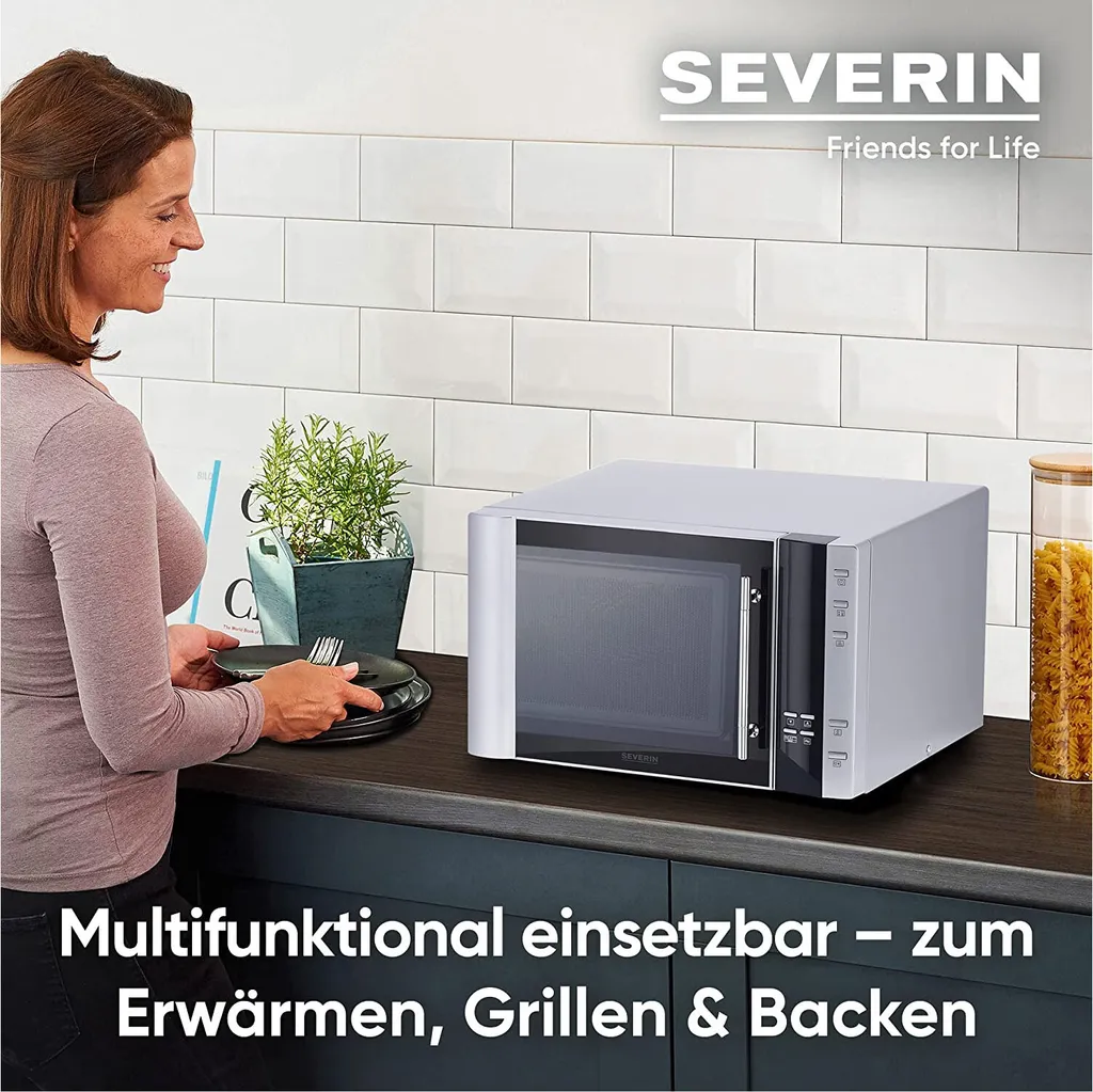 Severin Mikrowelle MW 7775 3-in-1 30 Liter 900 Watt Grill Heißluft Pizzafunktion 2 Severin Mikrowelle MW 7775 3-in-1 30 Liter 900 Watt Grill Heißluft Pizzafunktion – Bild 2