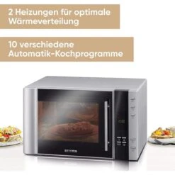 Severin Mikrowelle MW 7775, Mit Grill, 900 Watt, Grill 1100 W, Heißluft, 30 Liter, Silber -Deutschland Severin Verkaufs-Shop 230930496494917d17940be772628f69173efa2b mikrowelle severin mw 7775 mit grill