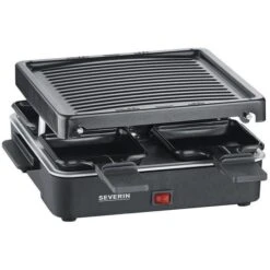 Severin Raclette-Grill RG 2370, 600 Watt, Mit Gerillter Grillplatte, 4 Personen