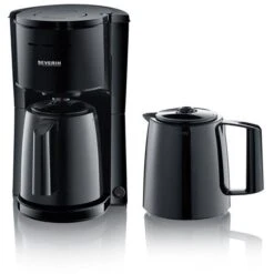 Severin Kaffeemaschine KA 9252, Mit 2 Thermoskannen, Für 8 Tassen, Schwarz
