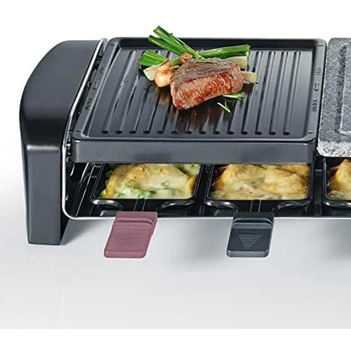 Severin Raclette-Grill RG 9645, 1400 Watt, Wende- & Natursteinplatte, 8 Personen 3 Severin Raclette-Grill RG 9645, 1400 Watt, Wende- & Natursteinplatte, 8 Personen – Bild 3