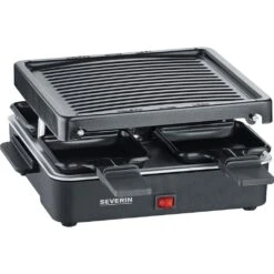 Severin Raclette »RG 2370«, 4 St. Raclettepfännchen, 600 W, Grillplatte, Antihaftbeschichtung, Kompaktes Design, Kontrollleuchte -Deutschland Severin Verkaufs-Shop 2d2ced36ebb765781331c19df820663e