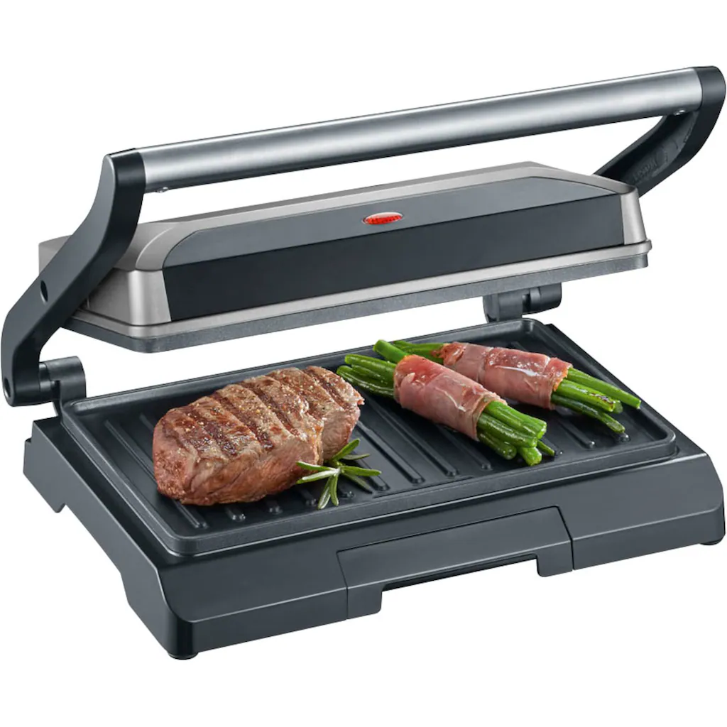 Severin Kontaktgrill »KG 2394«, 800 W, Antihaftbeschichtete Grillplatten,inkl. Fettauffangschale 2 Severin Kontaktgrill »KG 2394«, 800 W, Antihaftbeschichtete Grillplatten,inkl. Fettauffangschale – Bild 2