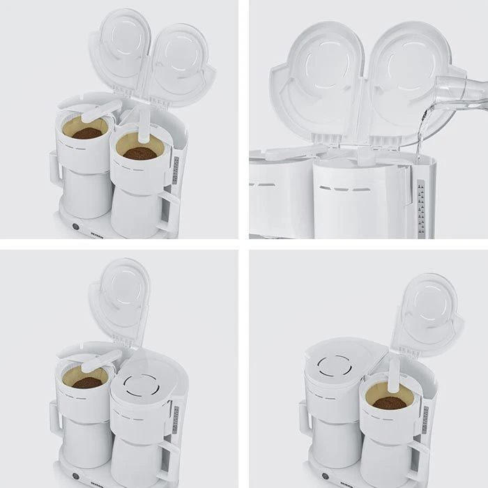 Severin Kaffeemaschine KA 5830, Duo, Mit 2 Thermoskannen, Für Je 8 Tassen, Weiß 4 Severin Kaffeemaschine KA 5830, Duo, Mit 2 Thermoskannen, Für Je 8 Tassen, Weiß – Bild 4