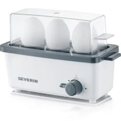 Severin Eierkocher EK 3161-000, Bis 3 Eier, 300 W, Mit Härtegradeinstellung, Weiß