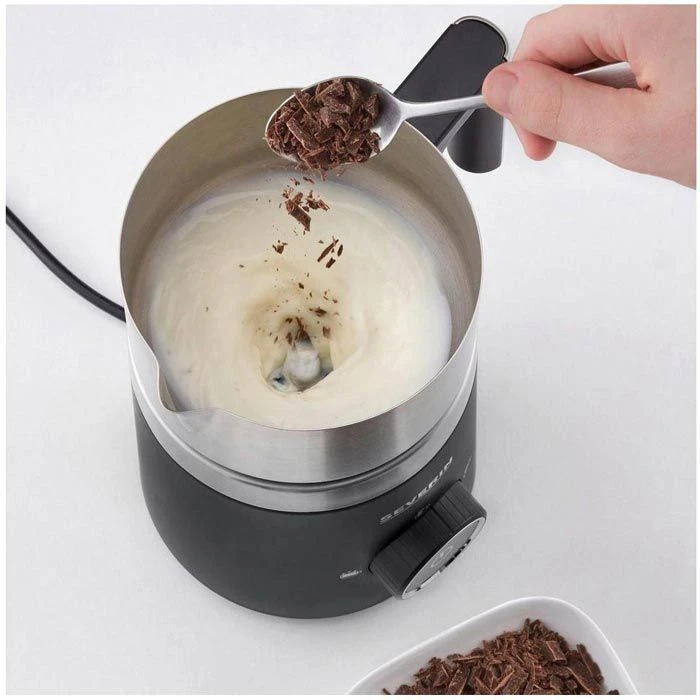 Severin Milchaufschäumer Spuma 500, SM 3585, Induktion, Edelstahl, 500ml, Silber/schwarz 2 Severin Milchaufschäumer Spuma 500, SM 3585, Induktion, Edelstahl, 500ml, Silber/schwarz – Bild 2