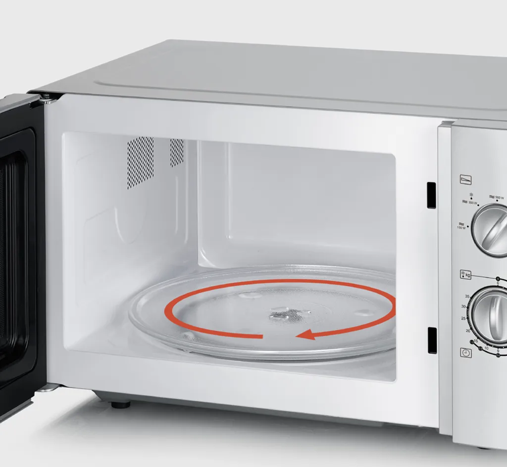 SEVERIN Mikrowelle MW 7772 900 Watt Silber / Schwarz 2 SEVERIN Mikrowelle MW 7772 900 Watt Silber / Schwarz – Bild 2