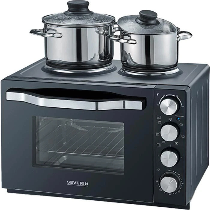Severin Minibackofen TO 2074, 1500 Watt, Mit Kochplatten & Drehspieß, 30 Liter 1 Severin Minibackofen TO 2074, 1500 Watt, Mit Kochplatten & Drehspieß, 30 Liter
