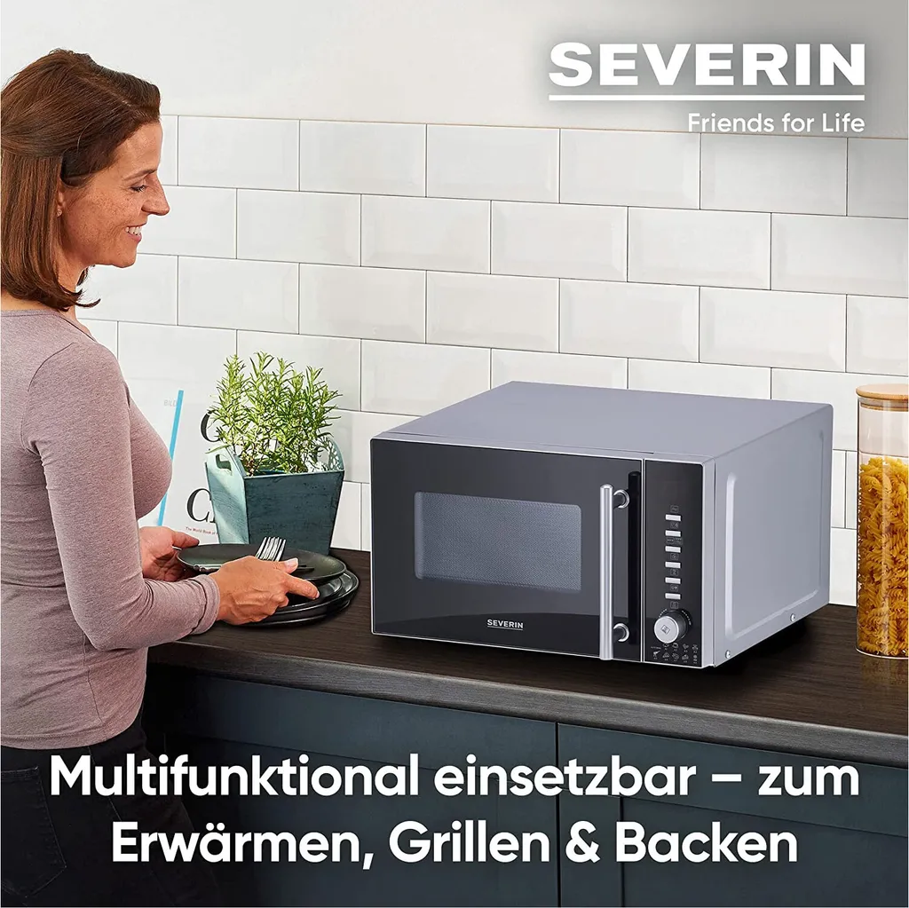 Severin Mikrowelle MW 7773 3-in-1 20 Liter 800 Watt Grill Heißluft Pizzafunktion 4 Severin Mikrowelle MW 7773 3-in-1 20 Liter 800 Watt Grill Heißluft Pizzafunktion – Bild 4