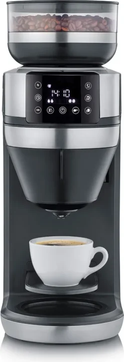 SEVERIN FILKA Vollautomat Für Filterkaffee Mit Glaskanne KA 4850 Aus Edelstahl, Matt-schwarz Edelstahl-gebürstet -Deutschland Severin Verkaufs-Shop 8021b97c95e9f4b278dc8cfeb6078fd0