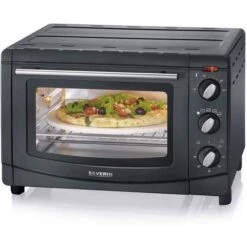 Severin Minibackofen TO 2068, 1500 Watt, Mit Drehspieß & Pizzastein, 20 Liter
