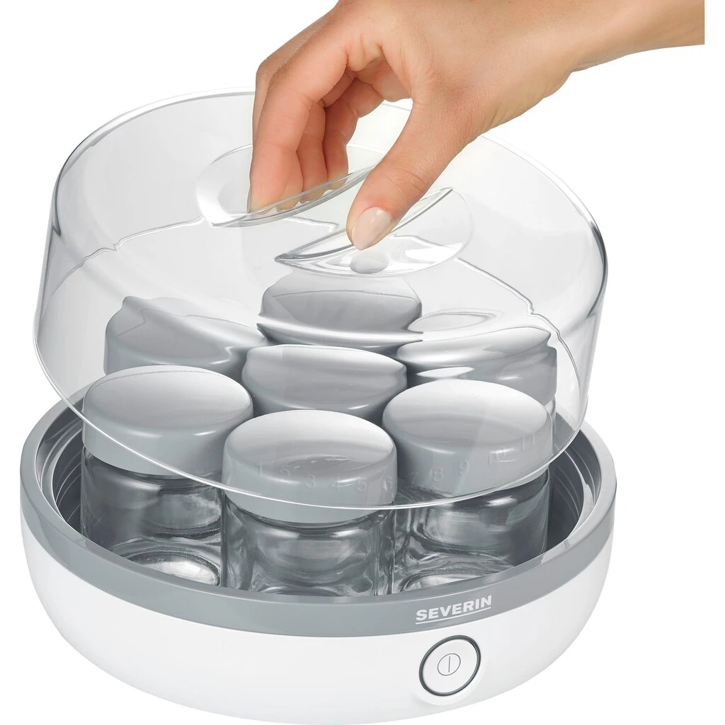 Severin Joghurtbereiter »JG 3520«, 14 Portionsbehälter, Je 150 Ml, 14 Auslaufsichere Portionsgläser, Transparenter Deckel 5 Severin Joghurtbereiter »JG 3520«, 14 Portionsbehälter, Je 150 Ml, 14 Auslaufsichere Portionsgläser, Transparenter Deckel – Bild 5
