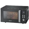 Severin Mikrowelle MW 7763, Mit Grill, 900 Watt, Glasboden, Garraum 25 Liter, Schwarz