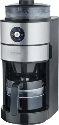 Severin KA 4811 Filterkaffeemaschine Mit Mahlwerk Für 6 Tassen Edelstahl Schwarz -Deutschland Severin Verkaufs-Shop 9b350af344ad7bba71b7835bd6c4b77e