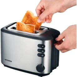 Severin Toaster »AT 2514«, 2 Kurze Schlitze, Für 2 Scheiben, 850 W, Inkl. Brotscheibenzentrierung, Integriertem Brötchen-Röstaufsatz -Deutschland Severin Verkaufs-Shop 9dfbf9cd90dcaa3f17555911740c74b7