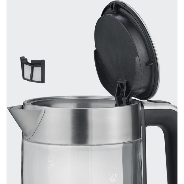 Severin Glas-Wasserkocher WK 3420 (edelstahl (gebürstet)/schwarz, 1,7 Liter) 6 Severin Glas-Wasserkocher WK 3420 (edelstahl (gebürstet)/schwarz, 1,7 Liter) – Bild 6