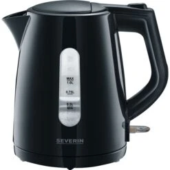 Severin WK 3410, Wasserkocher (schwarz, 1,0 Liter)
