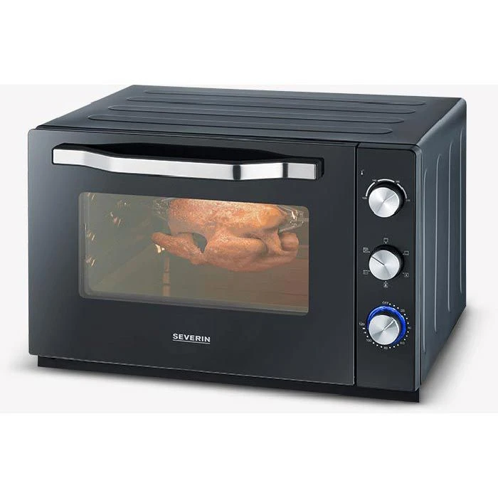 Severin Minibackofen XXL, TO 2073, 2200 Watt, Mit Drehspieß & Pizzastein, 60 Liter 3 Severin Minibackofen XXL, TO 2073, 2200 Watt, Mit Drehspieß & Pizzastein, 60 Liter – Bild 3