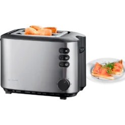 Severin Toaster »AT 2514«, 2 Kurze Schlitze, Für 2 Scheiben, 850 W, Inkl. Brotscheibenzentrierung, Integriertem Brötchen-Röstaufsatz -Deutschland Severin Verkaufs-Shop b0d76c5b1eae6f41c4f4ae3e3b80afd5