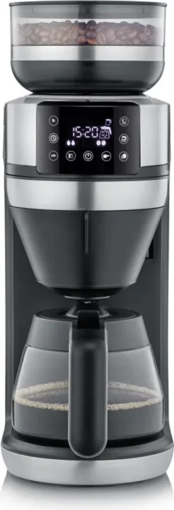SEVERIN FILKA Vollautomat Für Filterkaffee Mit Glaskanne KA 4850 Aus Edelstahl, Matt-schwarz Edelstahl-gebürstet -Deutschland Severin Verkaufs-Shop b6e287a9f4f0894ab27b9c77cd2c9c9d