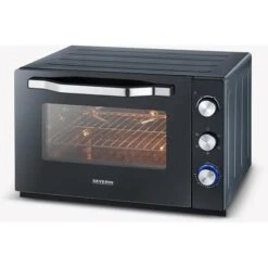 Severin Minibackofen XXL, TO 2073, 2200 Watt, Mit Drehspieß & Pizzastein, 60 Liter