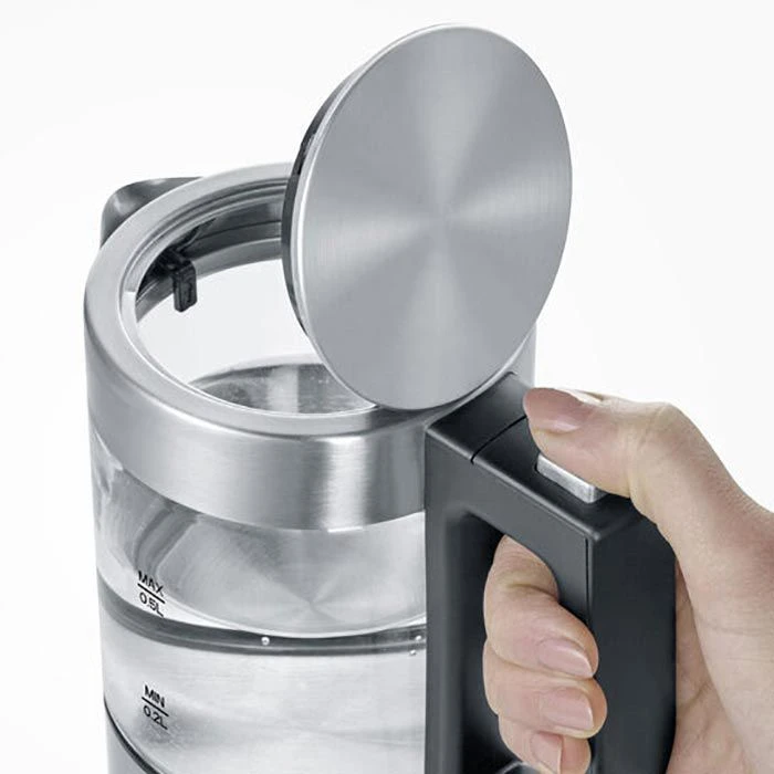 Severin Wasserkocher WK 3472 Mini, 0,5 Liter, 1100 Watt, Glas, Transparent 2 Severin Wasserkocher WK 3472 Mini, 0,5 Liter, 1100 Watt, Glas, Transparent – Bild 2