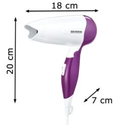 Severin Haartrockner HT 0156, Weiß-lila, Reisehaartrockner, Klappbar, 1200 Watt -Deutschland Severin Verkaufs-Shop e0d850285cae23d19f7f6fb278d3379abddacc78 haartrockner severin ht 0156 weiss lila