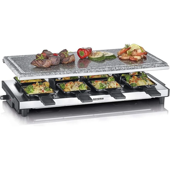 Severin Raclette-Grill RG 2374, 1700 Watt, Mit Natursteinplatte, 8 Personen 2 Severin Raclette-Grill RG 2374, 1700 Watt, Mit Natursteinplatte, 8 Personen – Bild 2