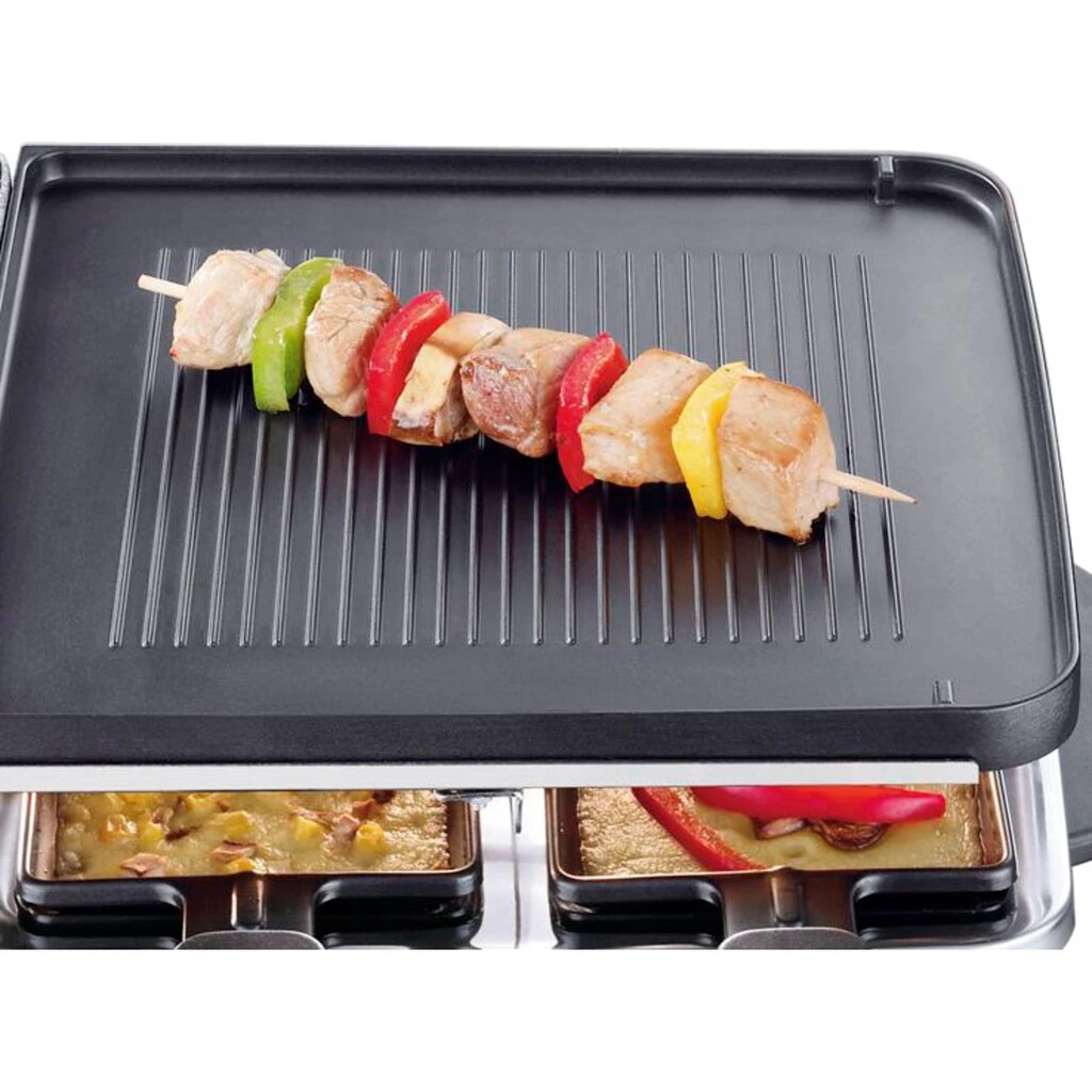 Severin Raclette »RG 2373«, 8 St. Raclettepfännchen, 1700 W, Naturgrillstein, Gussplatte, Temperaturregler, Antihaftbeschichtung 2 Severin Raclette »RG 2373«, 8 St. Raclettepfännchen, 1700 W, Naturgrillstein, Gussplatte, Temperaturregler, Antihaftbeschichtung – Bild 2