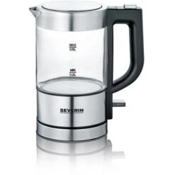 Severin Wasserkocher WK 3472 Mini, 0,5 Liter, 1100 Watt, Glas, Transparent