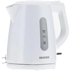 Severin Wasserkocher WK 3411, 1 Liter, 2200 Watt, Kunststoffgehäuse, Weiß